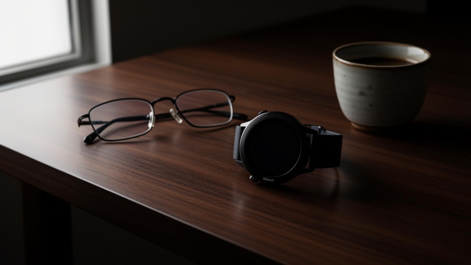 Leiko watch on a walnut surface